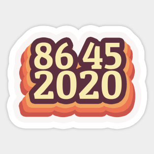 86 45 2020 anti trump Kids Sticker